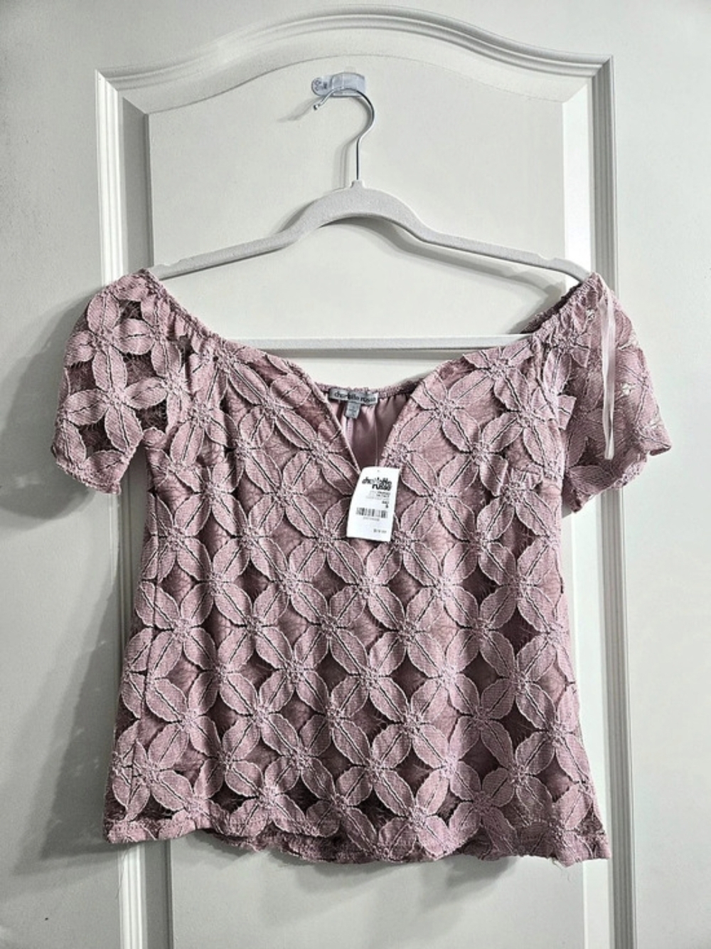 Charlotte Russe Pink Lace Top